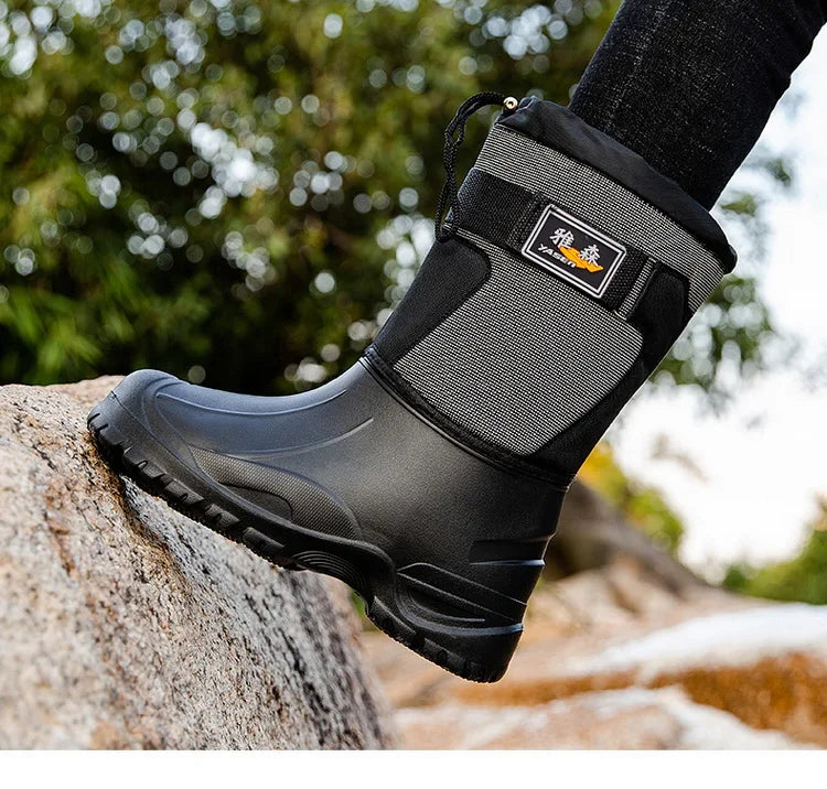 winter boots Waterproof Snow Boots Fishing Shoes Men Boots Rain Winter shoes Warm Fur Outdoor Camo Hunting Boots Camouflage