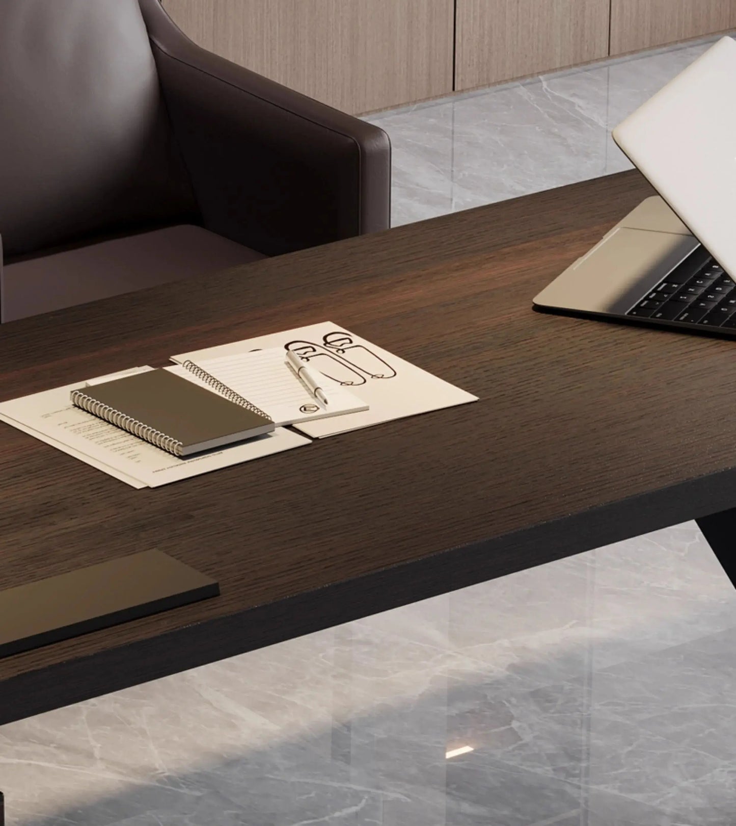 Italian Luxury Modern Designer High-End Solid Wood Computer Desk Office Desks for Home and Office Use