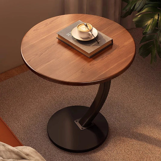 Japanese European Convertible Circle Coffee Table Home Office/Bedroom/Apartment Decorative