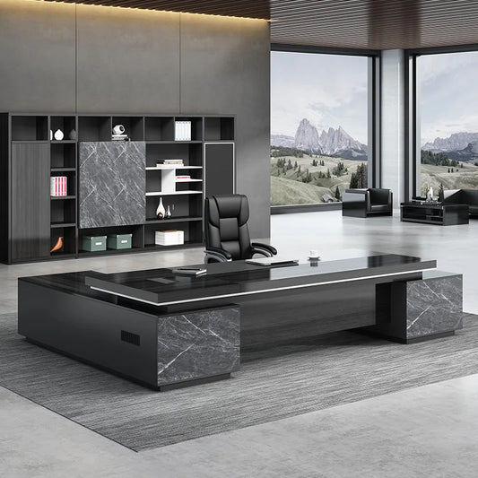 Commercial Furniture Ceo Director Manager Office Desks Boss Black Executive Office Table Desk
