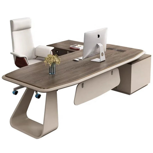 2025 Contemporary L-Shape Executive Desk Light Color Small Size Competitive Price for Office Use
