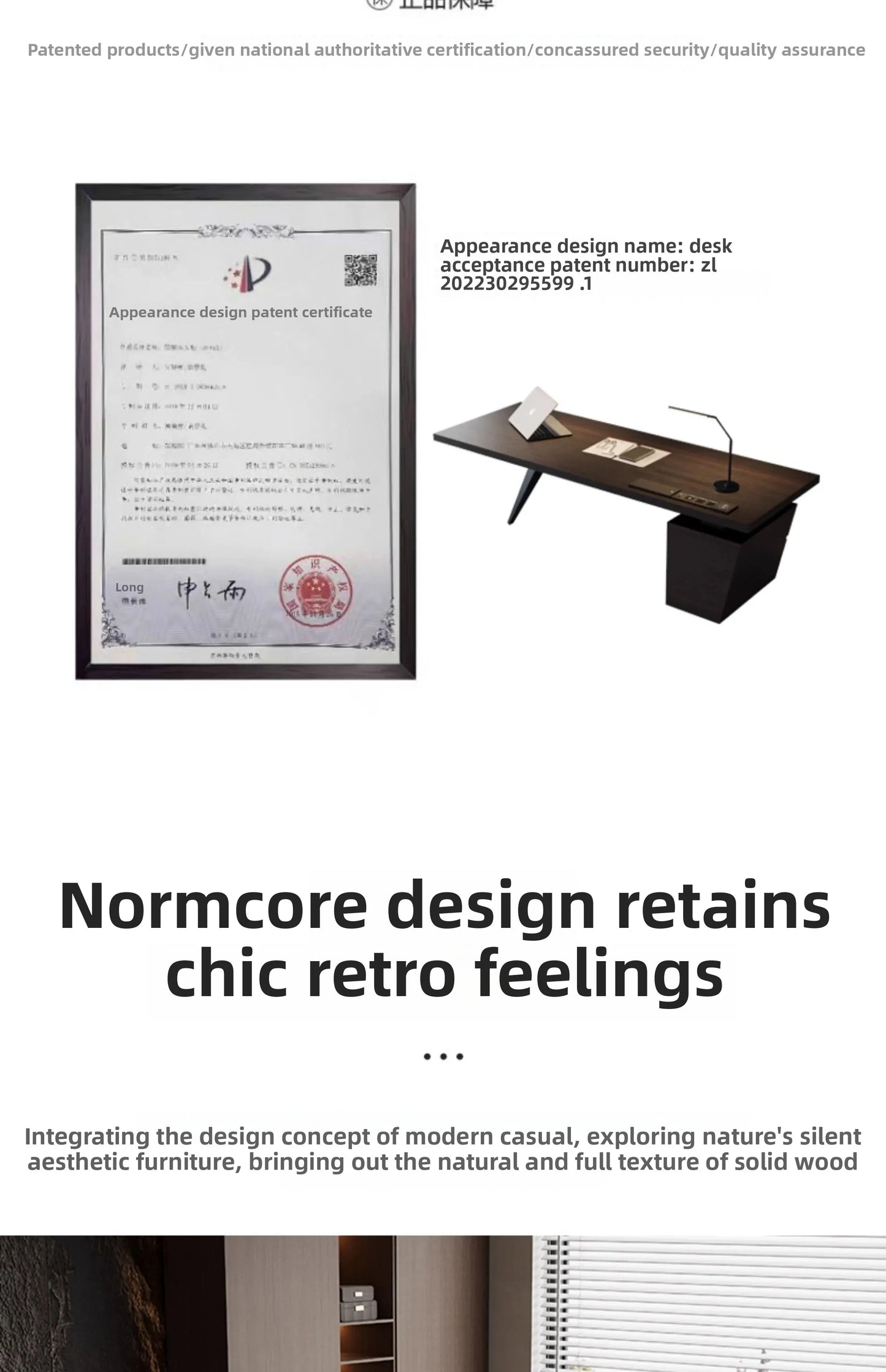 Italian Luxury Modern Designer High-End Solid Wood Computer Desk Office Desks for Home and Office Use