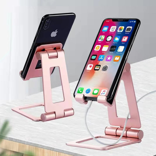 Desktop Tablet Holder Universal Cell Phone Stand Aluminium Alloy Foldable Mobile Phone Holder Stand for Home Office