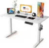 YG Electric 48x24 Inches Full Size Keyboard Tray Modern Design Adjustable Height Standing Desk for Home Office Sit Stand Desk