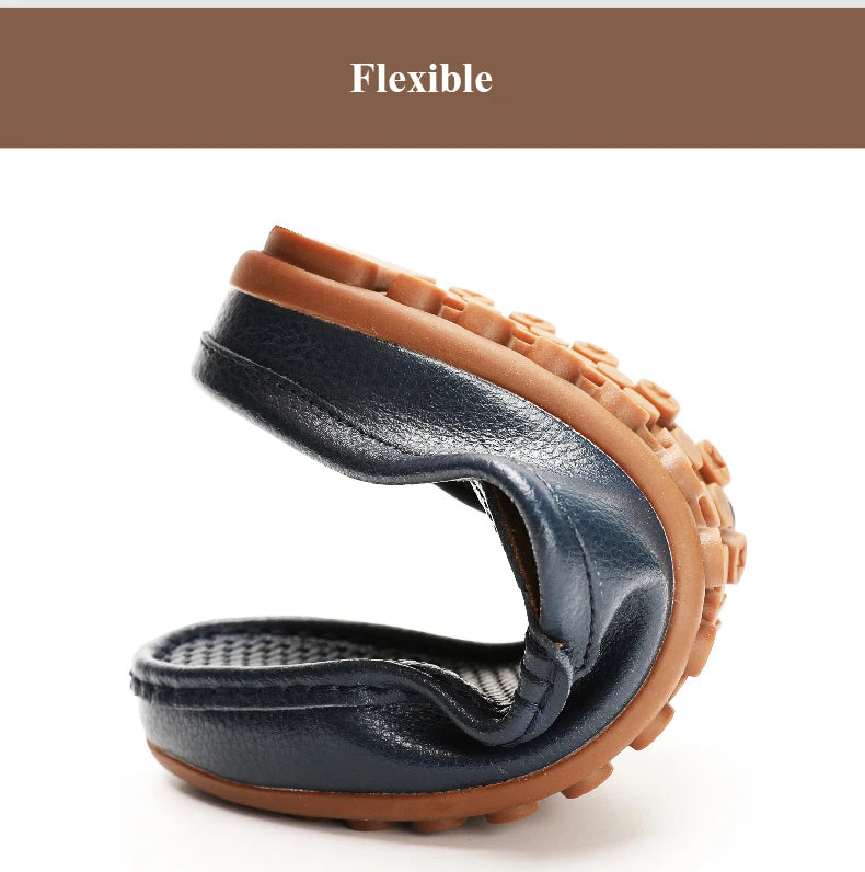 Italian Men Slippers Genuine Leather Loafers Moccasins Outdoor Non-slip Black Casual Slides Summer Spring Fashion Shoes 2020