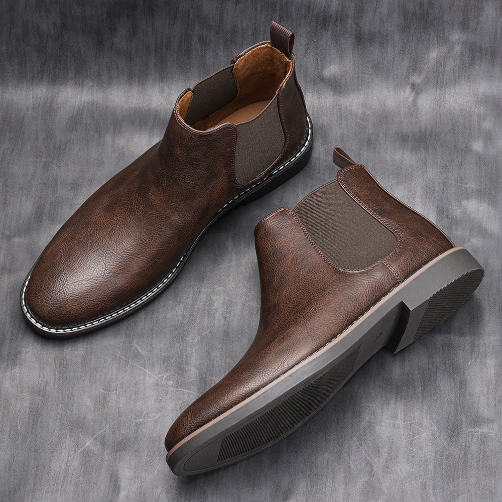 2025 New Luxury Men's Chelsea Boots High Quality Retro Men Work Boots comfortable Business Leather Shoes Brand Men's Ankle Botas