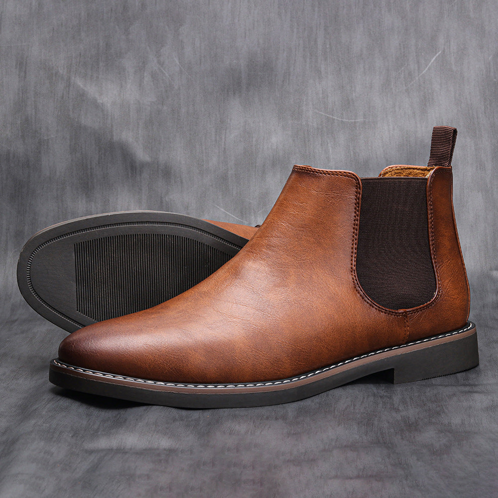 2025 New Luxury Men's Chelsea Boots High Quality Retro Men Work Boots comfortable Business Leather Shoes Brand Men's Ankle Botas