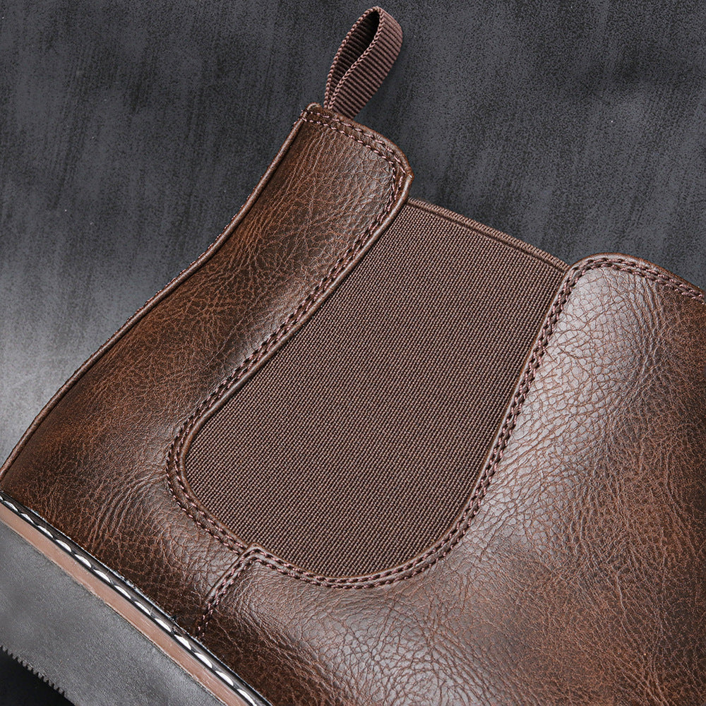 2025 New Luxury Men's Chelsea Boots High Quality Retro Men Work Boots comfortable Business Leather Shoes Brand Men's Ankle Botas