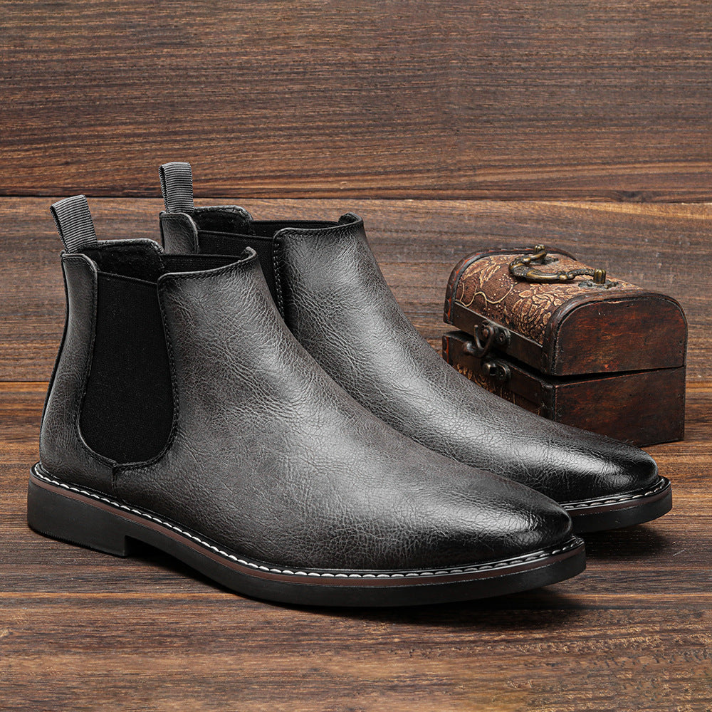 2025 New Luxury Men's Chelsea Boots High Quality Retro Men Work Boots comfortable Business Leather Shoes Brand Men's Ankle Botas