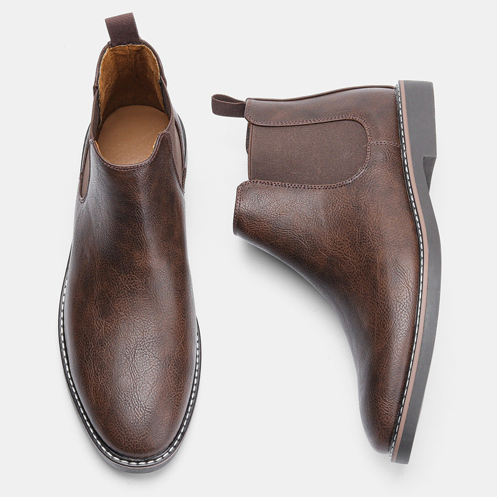 2025 New Luxury Men's Chelsea Boots High Quality Retro Men Work Boots comfortable Business Leather Shoes Brand Men's Ankle Botas