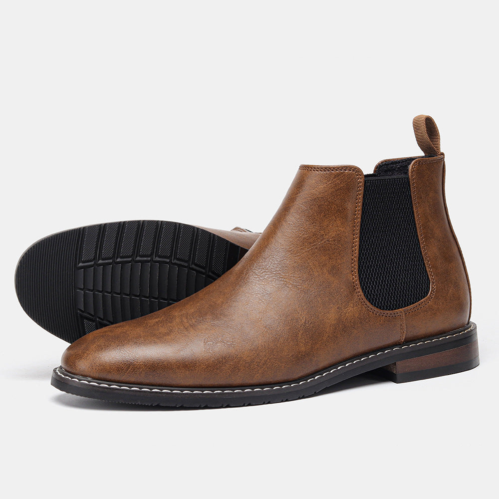 2025 New Luxury Men's Chelsea Boots High Quality Retro Men Work Boots comfortable Business Leather Shoes Brand Men's Ankle Botas