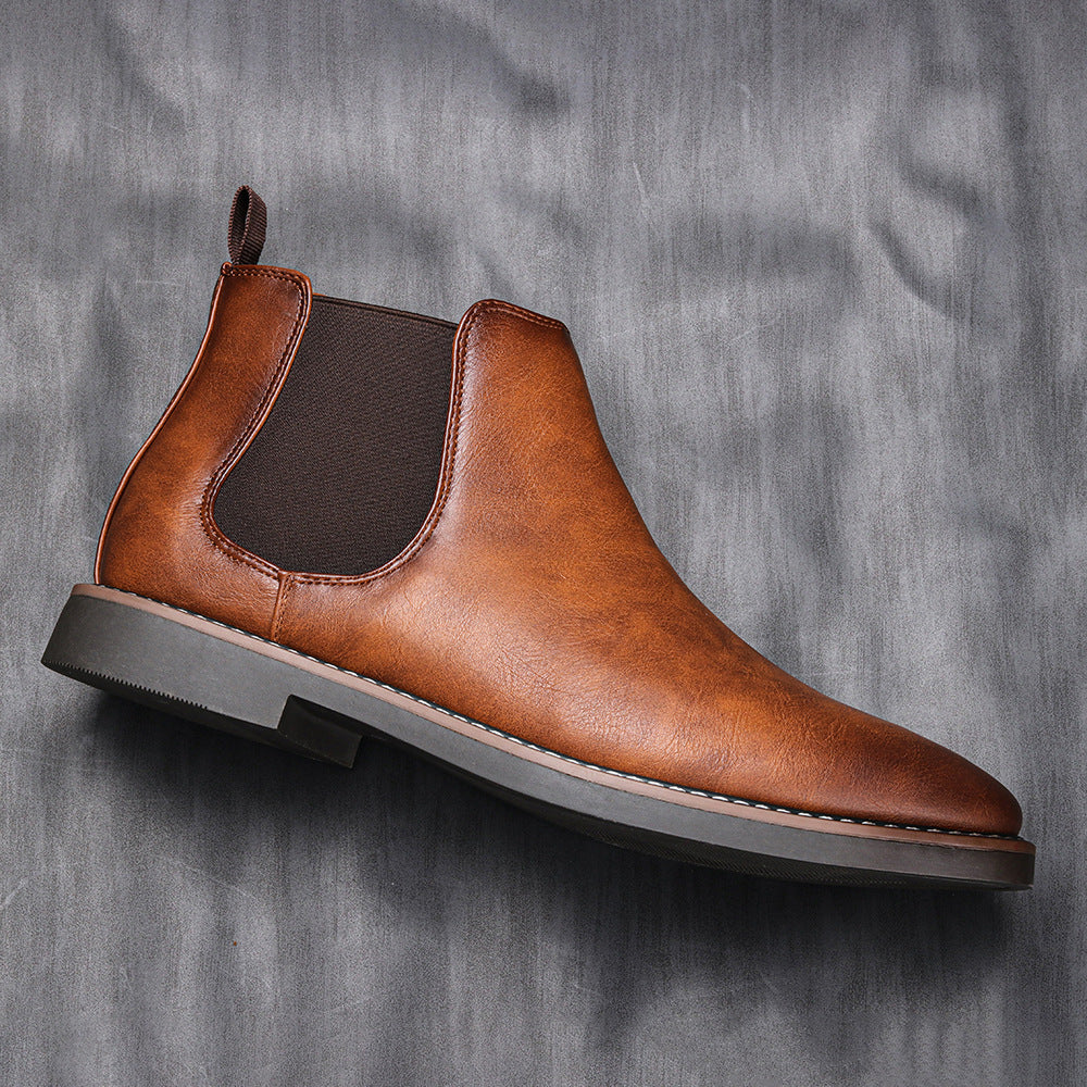 2025 New Luxury Men's Chelsea Boots High Quality Retro Men Work Boots comfortable Business Leather Shoes Brand Men's Ankle Botas