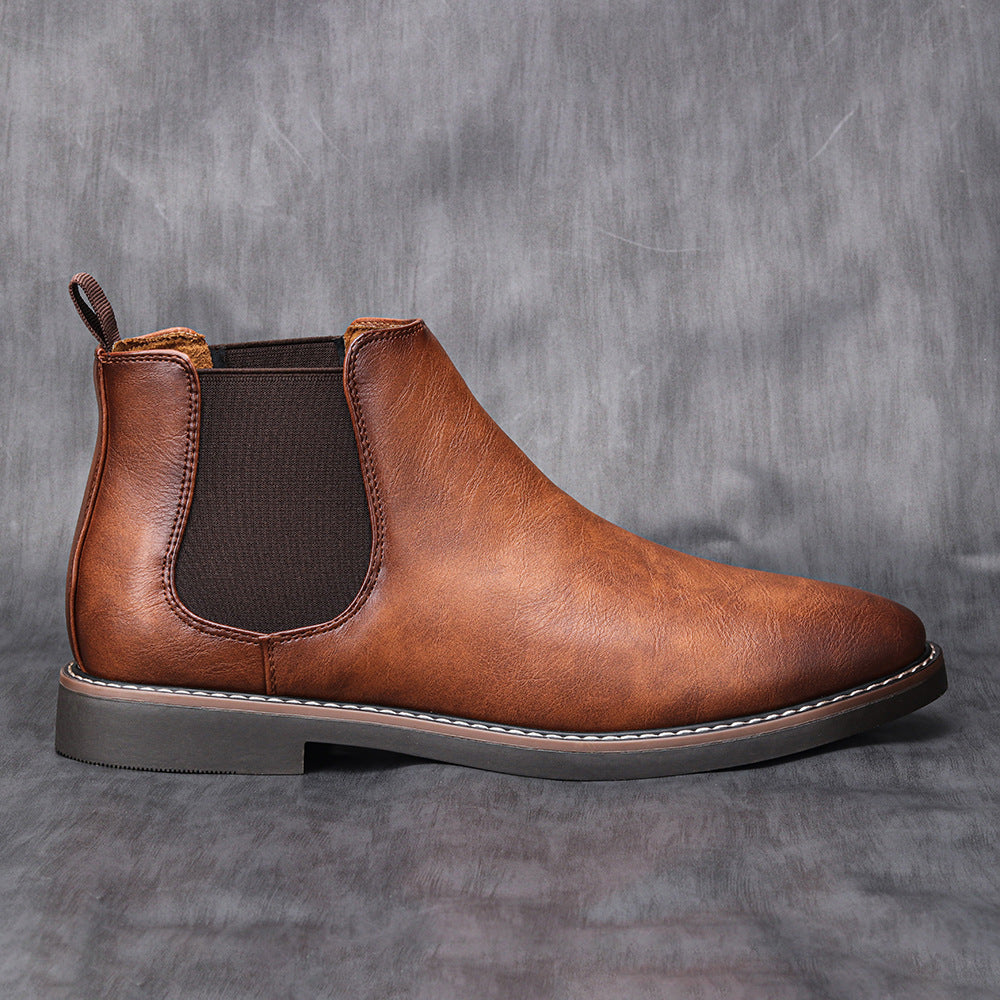 2025 New Luxury Men's Chelsea Boots High Quality Retro Men Work Boots comfortable Business Leather Shoes Brand Men's Ankle Botas