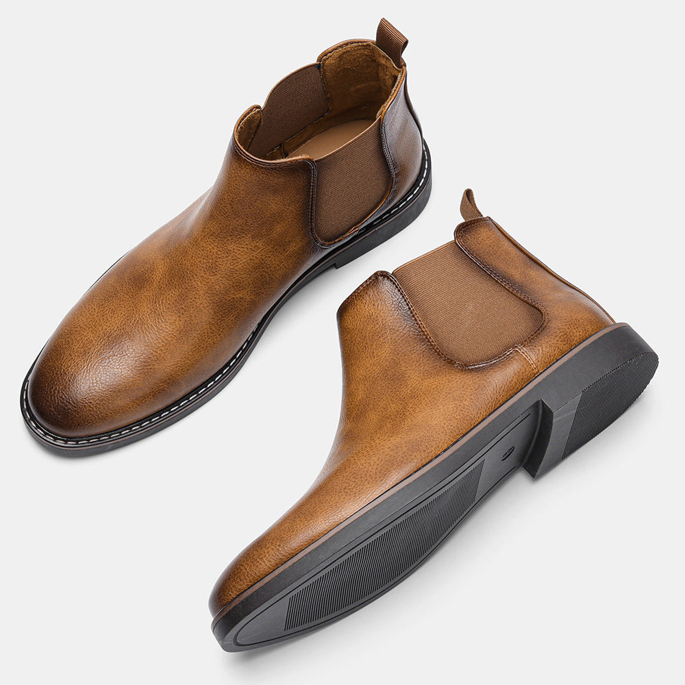 2025 New Luxury Men's Chelsea Boots High Quality Retro Men Work Boots comfortable Business Leather Shoes Brand Men's Ankle Botas