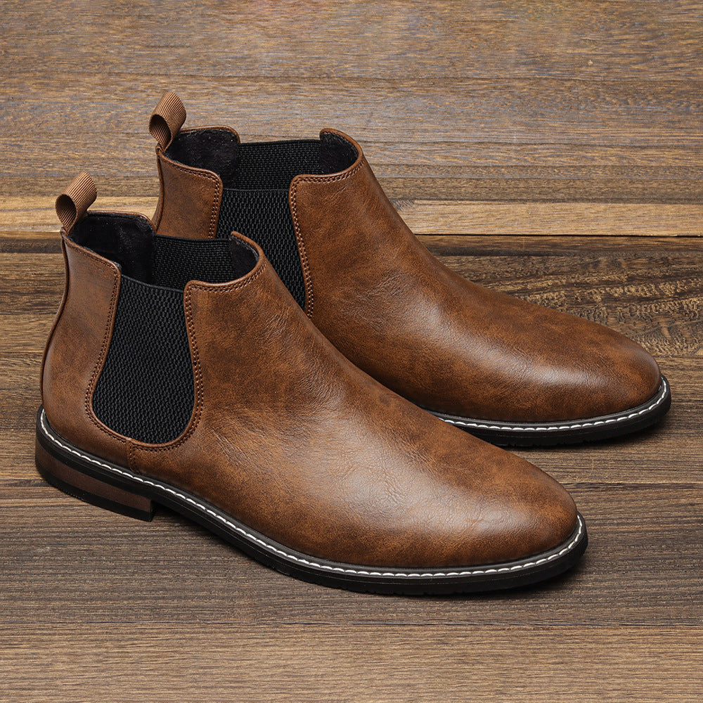 2025 New Luxury Men's Chelsea Boots High Quality Retro Men Work Boots comfortable Business Leather Shoes Brand Men's Ankle Botas