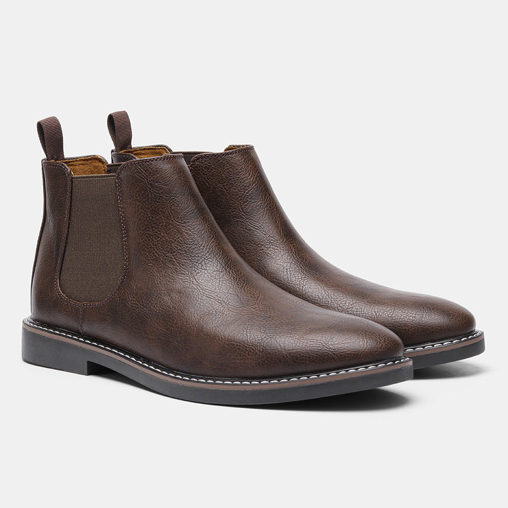 2025 New Luxury Men's Chelsea Boots High Quality Retro Men Work Boots comfortable Business Leather Shoes Brand Men's Ankle Botas