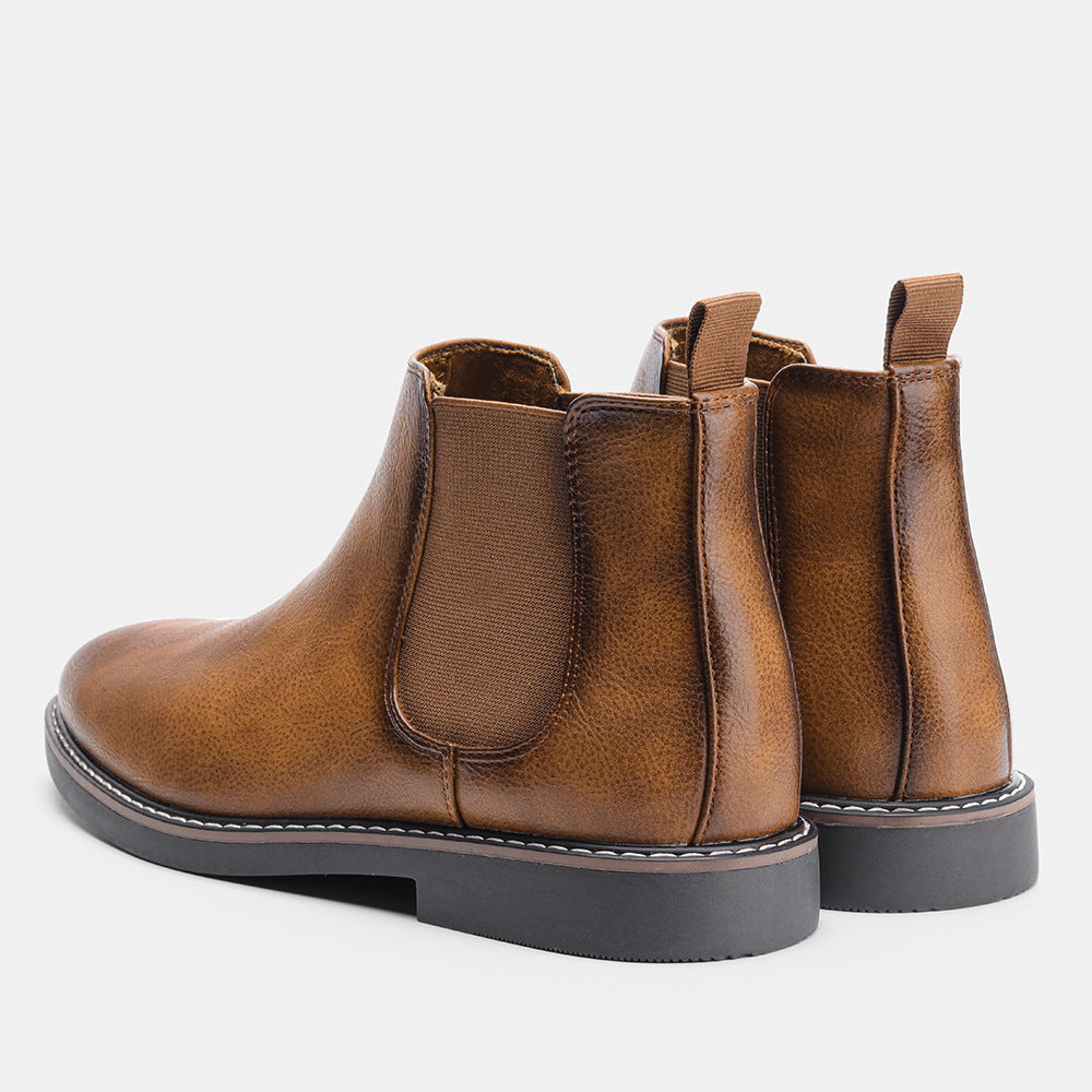 2025 New Luxury Men's Chelsea Boots High Quality Retro Men Work Boots comfortable Business Leather Shoes Brand Men's Ankle Botas