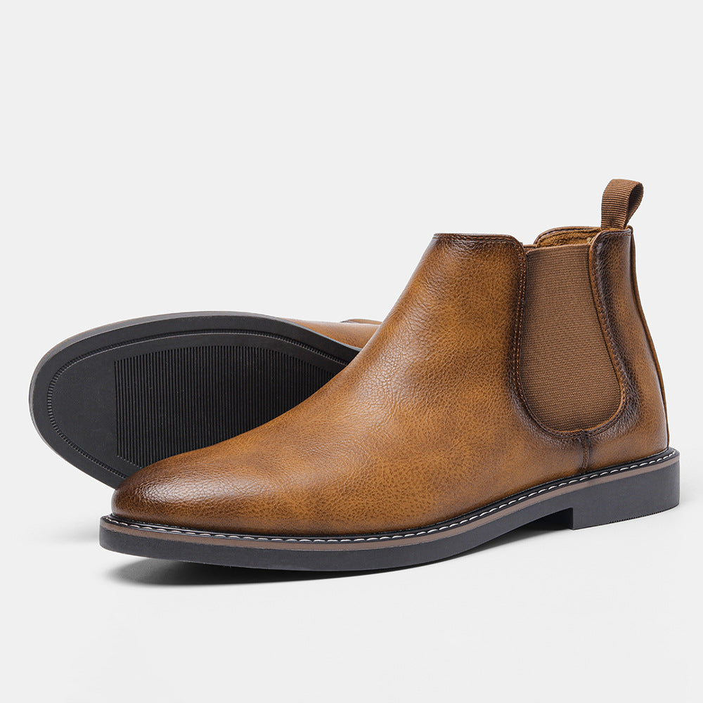 2025 New Luxury Men's Chelsea Boots High Quality Retro Men Work Boots comfortable Business Leather Shoes Brand Men's Ankle Botas