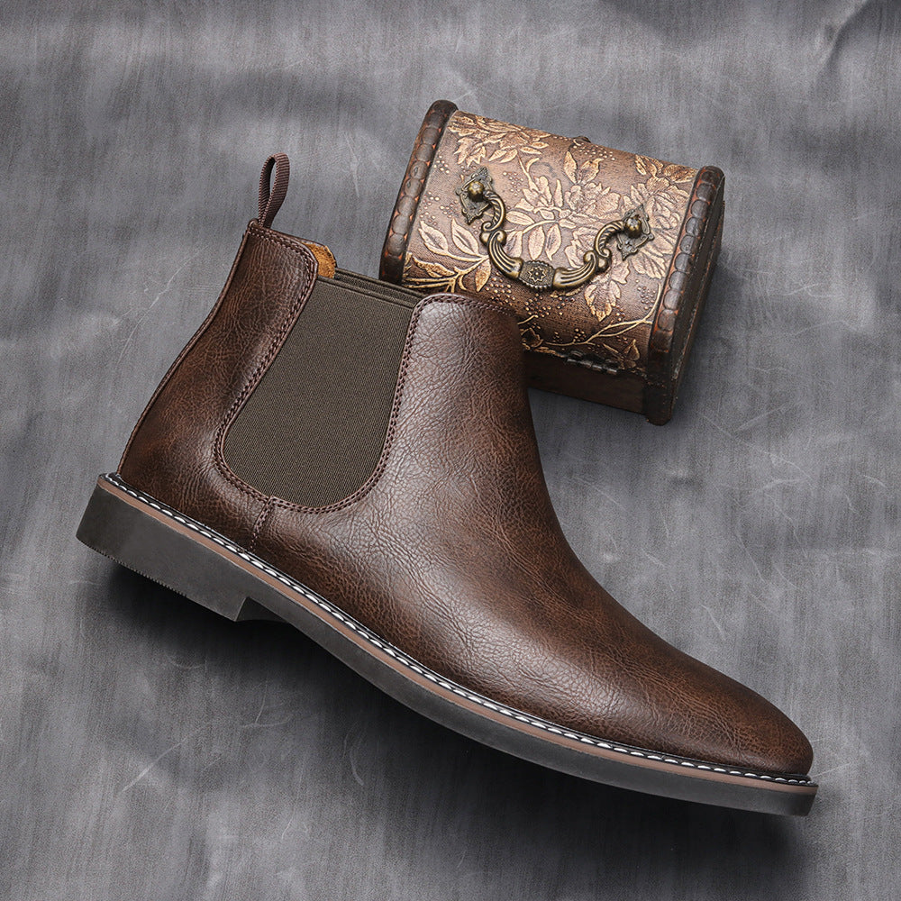 2025 New Luxury Men's Chelsea Boots High Quality Retro Men Work Boots comfortable Business Leather Shoes Brand Men's Ankle Botas