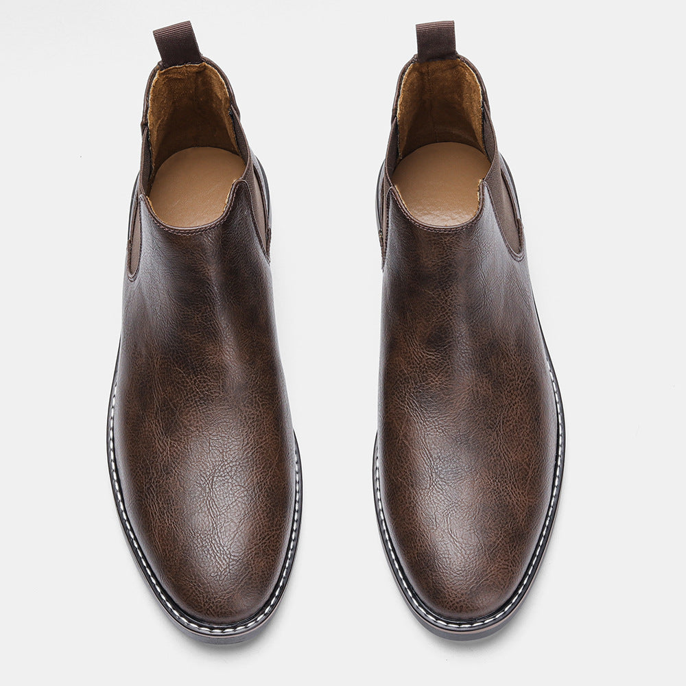 2025 New Luxury Men's Chelsea Boots High Quality Retro Men Work Boots comfortable Business Leather Shoes Brand Men's Ankle Botas