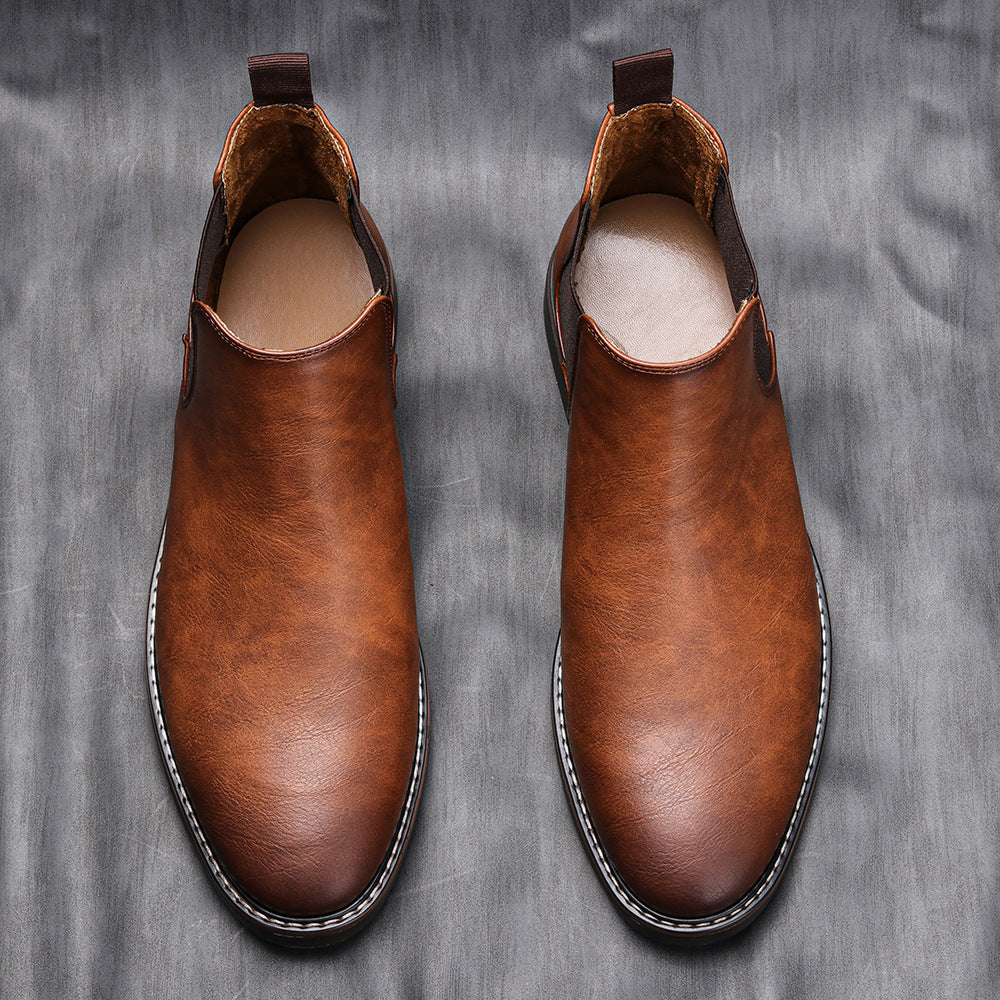 2025 New Luxury Men's Chelsea Boots High Quality Retro Men Work Boots comfortable Business Leather Shoes Brand Men's Ankle Botas