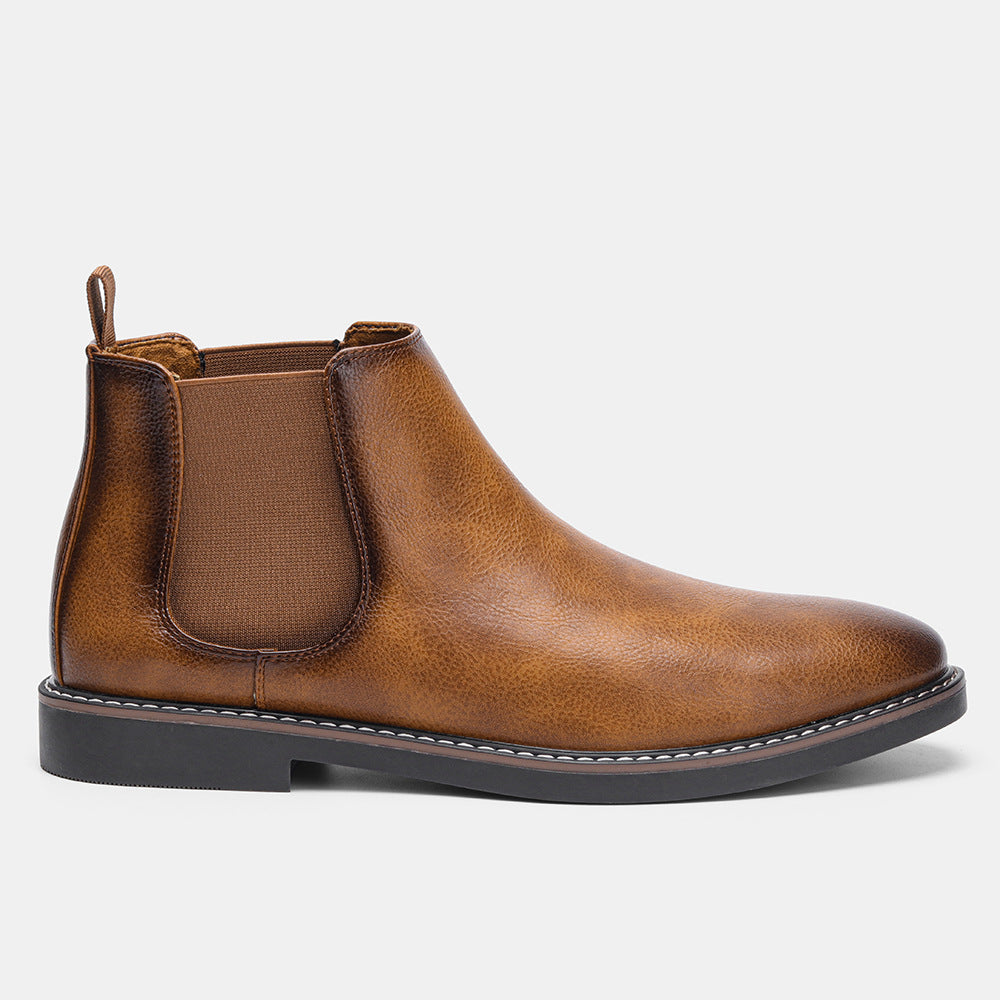 2025 New Luxury Men's Chelsea Boots High Quality Retro Men Work Boots comfortable Business Leather Shoes Brand Men's Ankle Botas