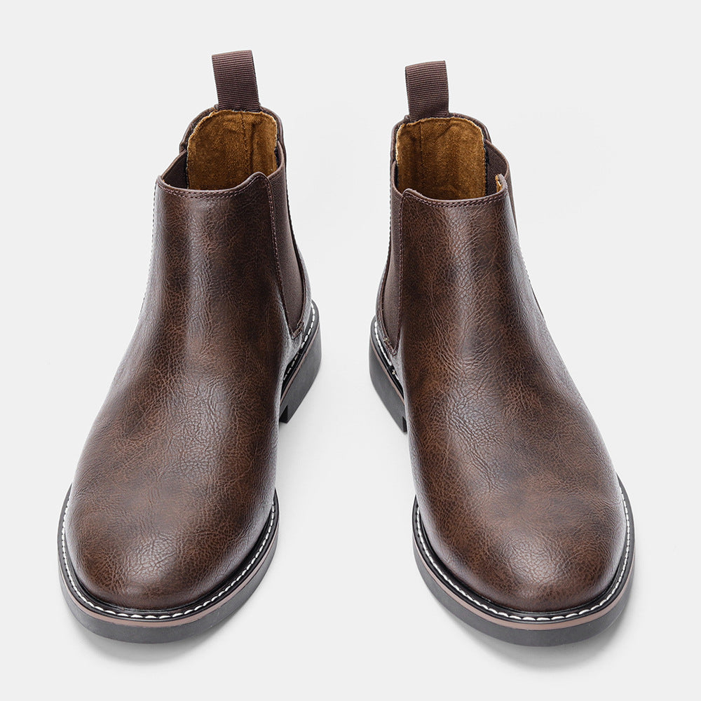 2025 New Luxury Men's Chelsea Boots High Quality Retro Men Work Boots comfortable Business Leather Shoes Brand Men's Ankle Botas
