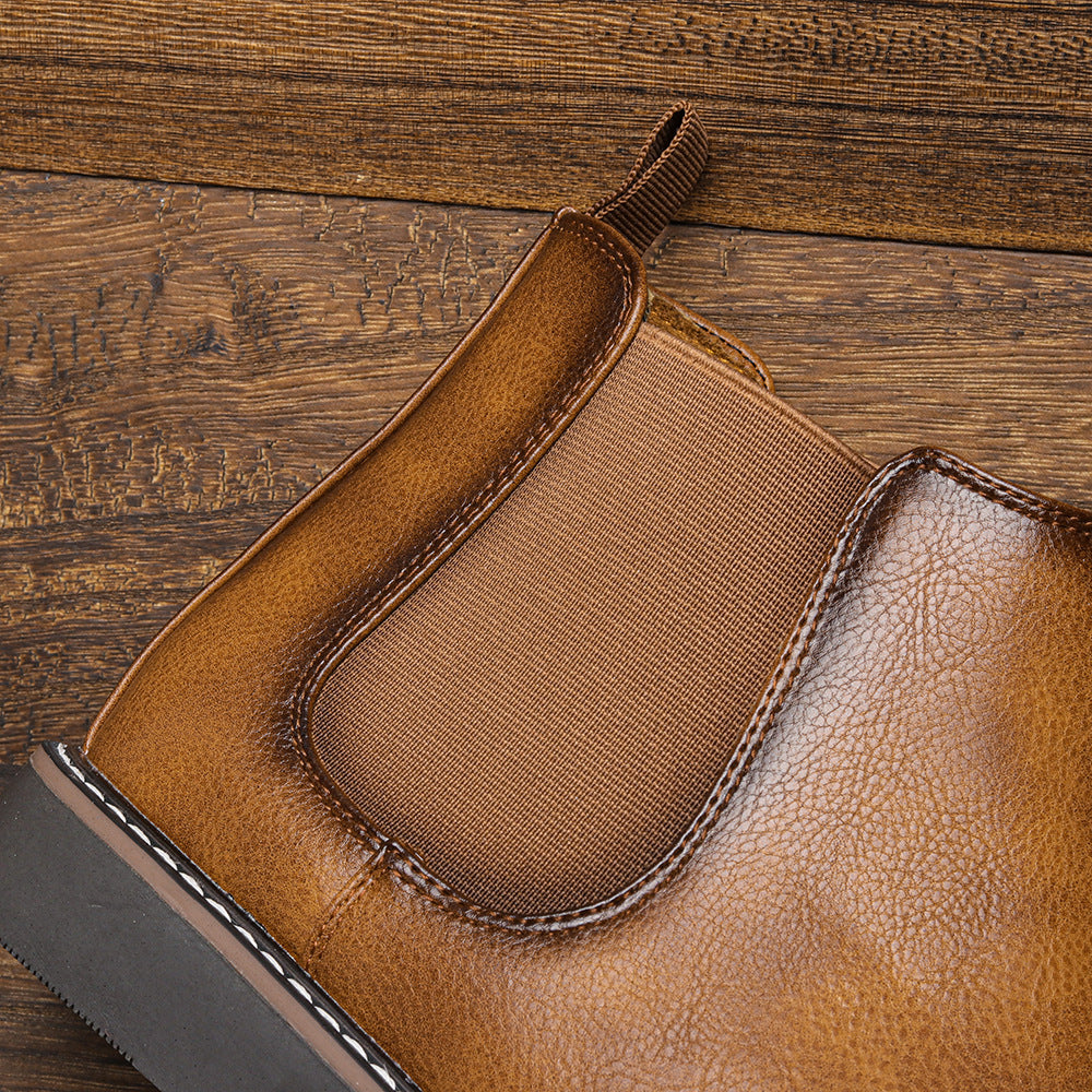 2025 New Luxury Men's Chelsea Boots High Quality Retro Men Work Boots comfortable Business Leather Shoes Brand Men's Ankle Botas