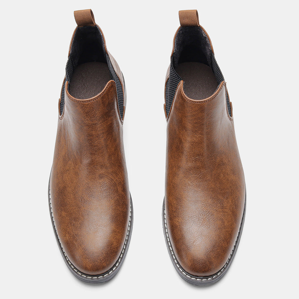 2025 New Luxury Men's Chelsea Boots High Quality Retro Men Work Boots comfortable Business Leather Shoes Brand Men's Ankle Botas
