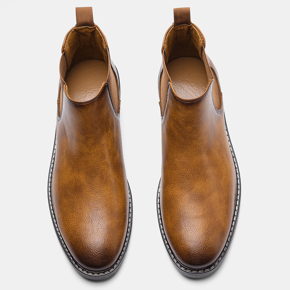 2025 New Luxury Men's Chelsea Boots High Quality Retro Men Work Boots comfortable Business Leather Shoes Brand Men's Ankle Botas