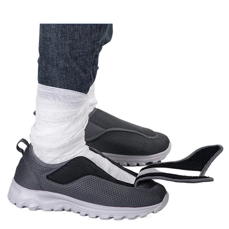 XIHAHA Couple Sneaker Extra Wide Men Women Diabetic Shoes Adjustable Walking Shoe for Elderly Orthopedics Wide Feet Swollen