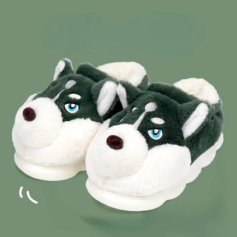 Men's Cotton Slippers Autumn Winter Indoor Home Thick Bottom Cold Resistant Cute Outer Wear Plush Warm Coldproof Cotton Slippers