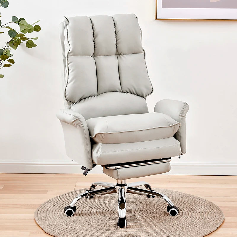 2025 New gaming chair pink office computer chair comfortable soft  gamer chair PU Leather chair Rotating recliner with footrest