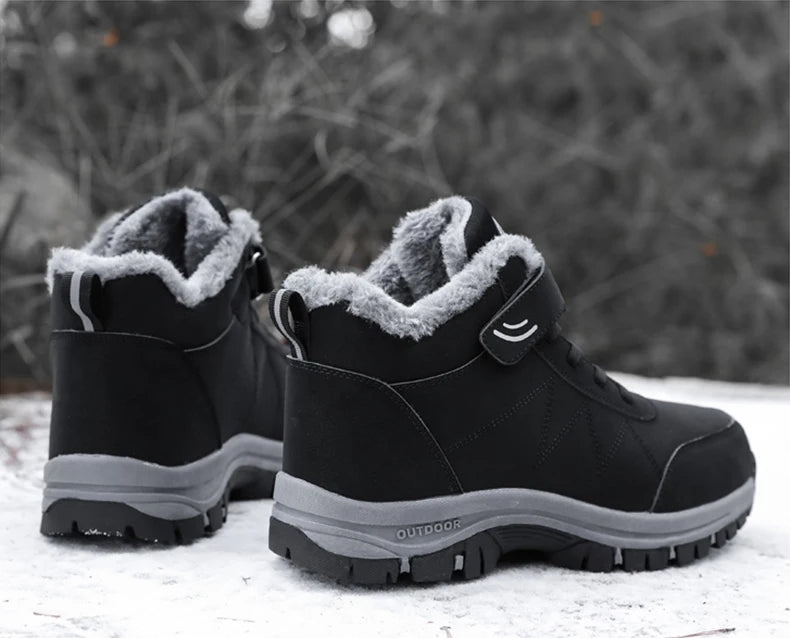 2023 Waterproof Boots Men's Women Slip On Winter Shoes For Men  Ankle Boots Winter Boots Male Snow Botines Hiking Boots Feminina