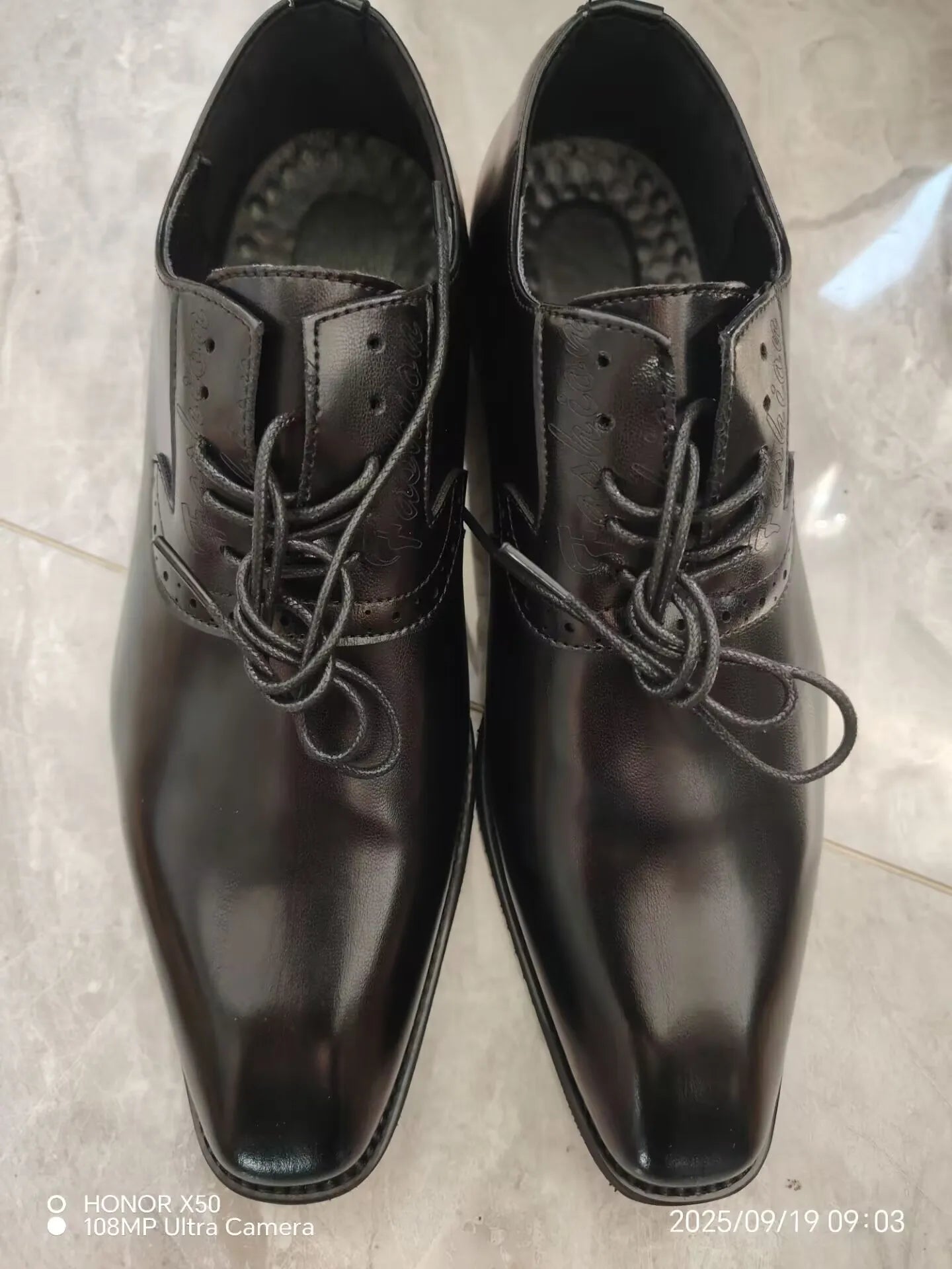 2025 New British Wedding Groom Men's Brock Business Pointed Leather  Formal Oxford Dress Shoes