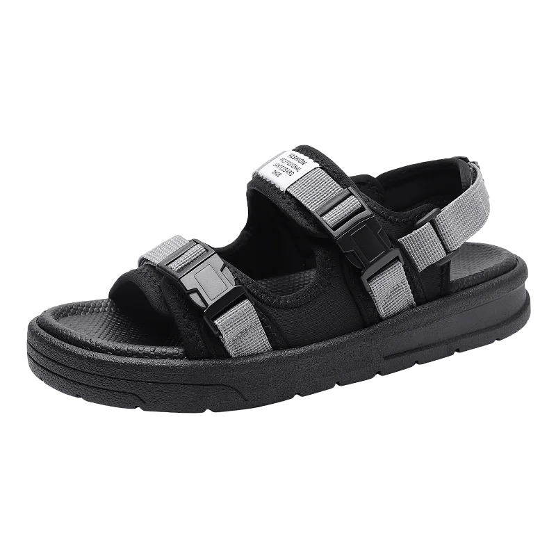 2024 Summer Men's Sandals Comfortable and Lightweight Hook Loop Men Roman Shoes Outdoor Non-Slip Beach Sandals Flip Flop Sandals
