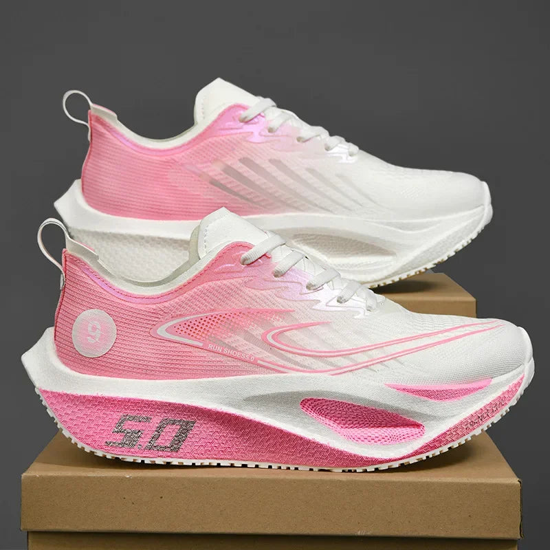 Men's Sports Shoes Cushioning Non-Slip Flat Wear Resistant Sneakers Mesh Breathable Platform Soft Running Shoes for Man