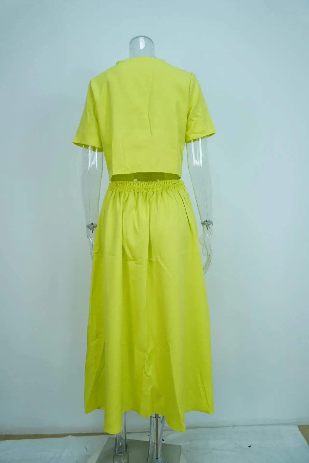 Women Top Skirt Sets Summer Short Sleeve O-Neck Button Shirt + Midi Skirts Two 2 Piece Setss 2024 Elegant Office Ladies Suits