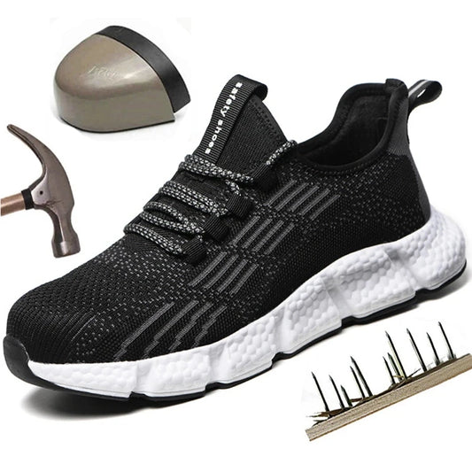 New Work Sneakers Men Indestructible Shoes Work Safety Shoes With Steel Toe Cap Puncture-Proof Male Security Protective Shoes 46