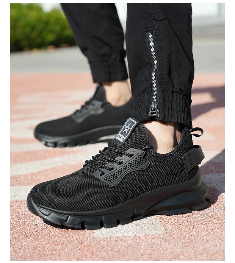 2025 Lightweight Men Safety Shoes Steel Toe Cap work Sneakers Men Protective Shoes Anti-smash Anti-puncture Indestructible Shoes