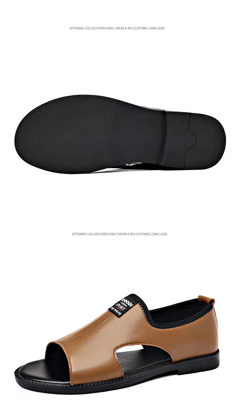 Summer Men's Breathable Slip-Ons Soft Sole Outdoor Fashionable Romans Versatile Casual Shoes Rubber Sole China Made