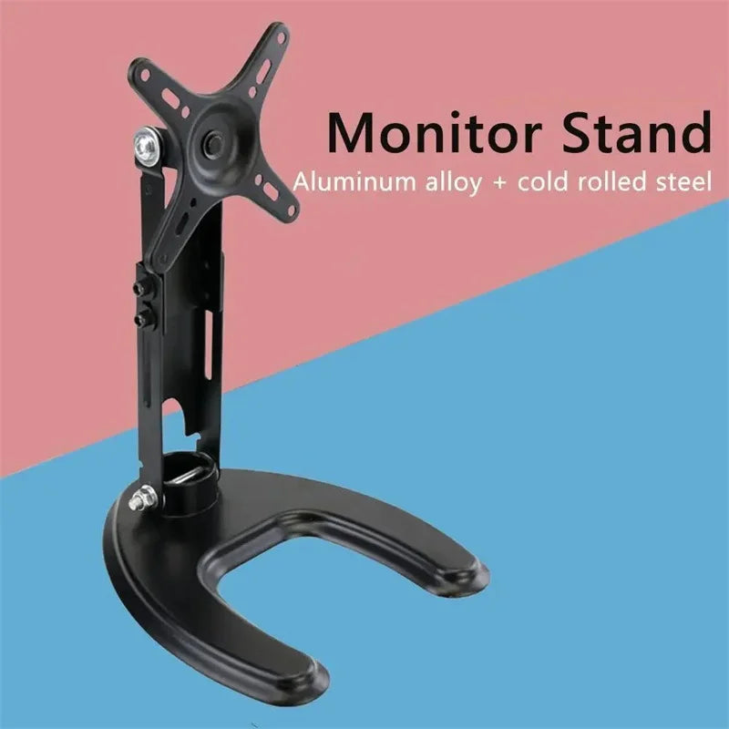 Portable Monitor Stand 14-29 inch Universal Rotating Foldable Desktop PC Display Base Bracket Adjustable Monitor Holder Support