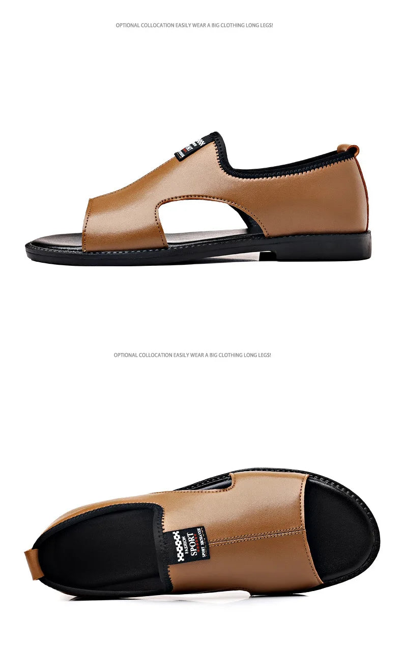 Summer Men's Breathable Slip-Ons Soft Sole Outdoor Fashionable Romans Versatile Casual Shoes Rubber Sole China Made