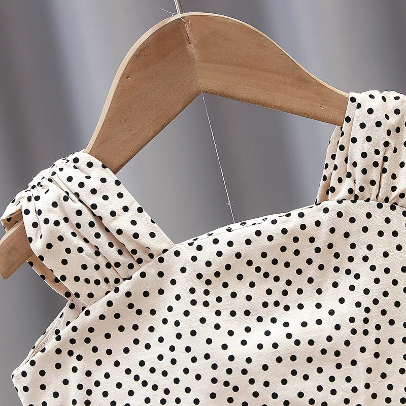 Korean Fashion Baby Girls Clothes Sets Cotton Cute Toddler Kids Sleeveless 2 Pieces suits Summer
