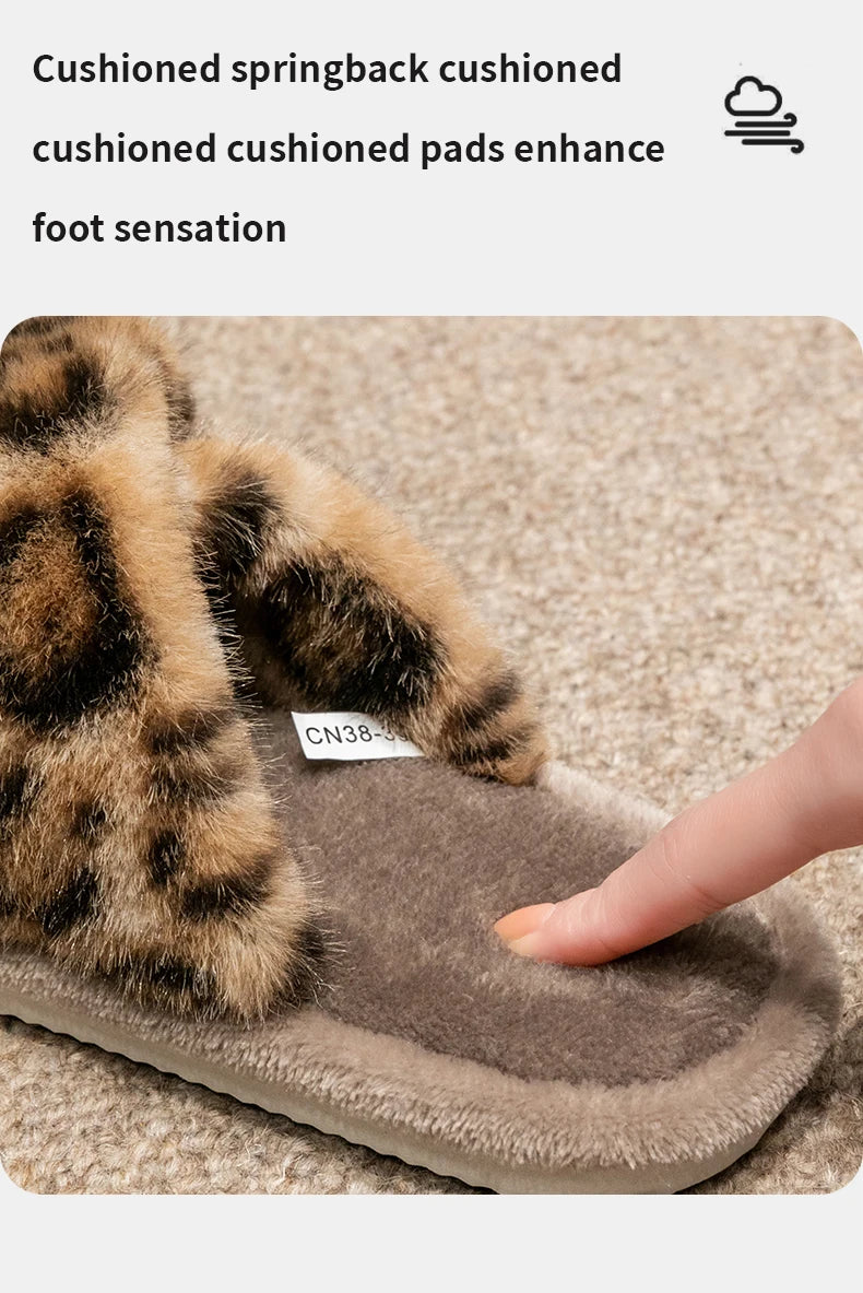 Men's Leopard Print Slide Slippers - Breathable Open-Toe House Shoes with Non-Slip Soft Sole, Comfortable Unisex Indoor/Outdoor