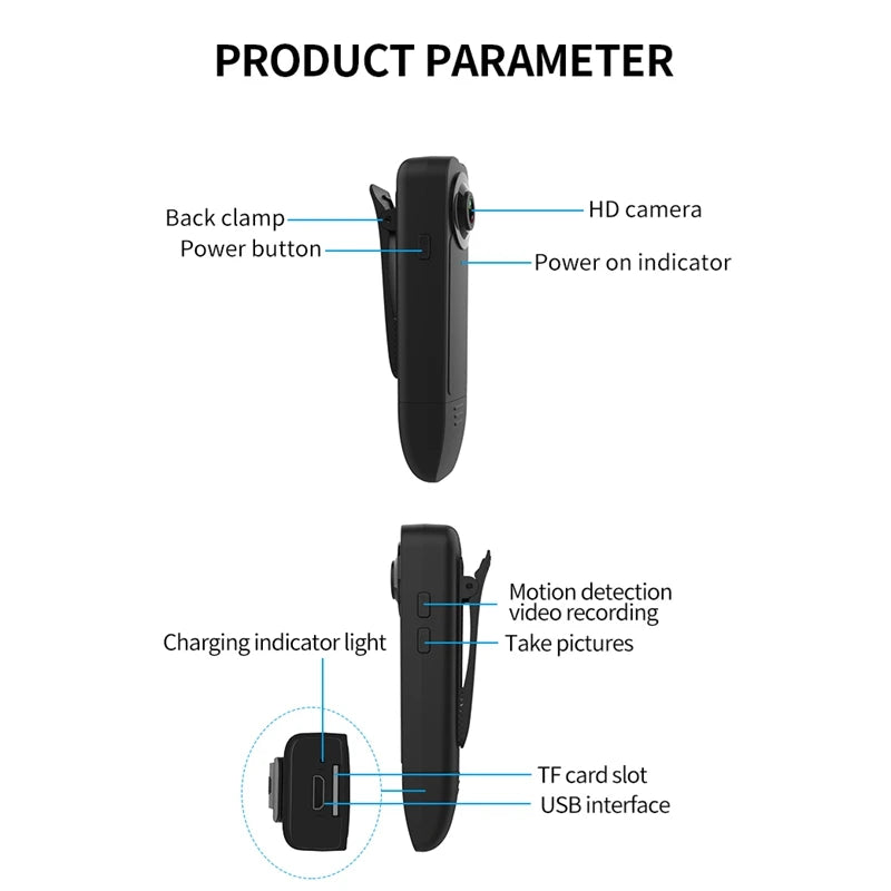Xiaomi Ultra HD 4K Handheld Camera Sport Hiking Mini Pen Cam Night Vision Micro Camcorder Portable Bodycam DV Video Recorder