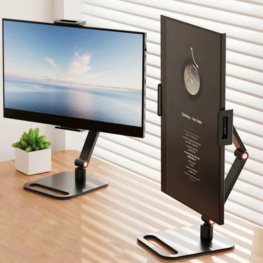 Portable Monitor Holder Metal Stand Adjustable Bracket 12-17 Inch Universal Expandable Display Base Vesa Mount Tablet 30cm Clip
