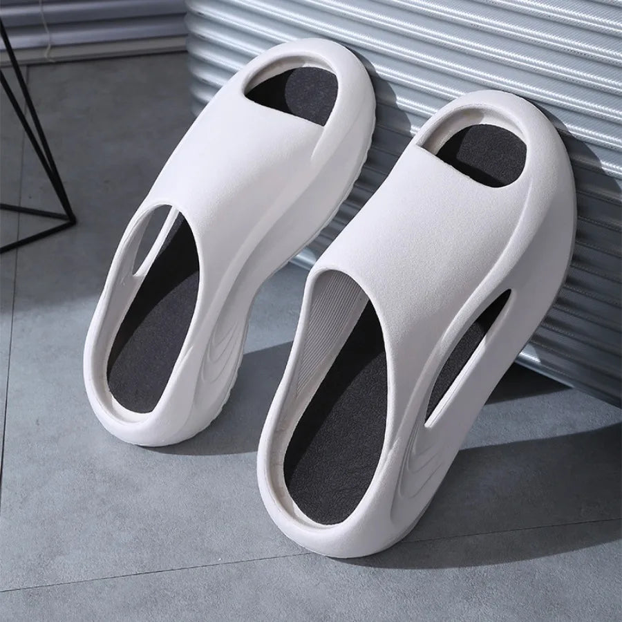 Men's Slippers Summer Outwear 2024 New Indoor Home Couple Anti slip Space Feeling Sports Slippers Men's