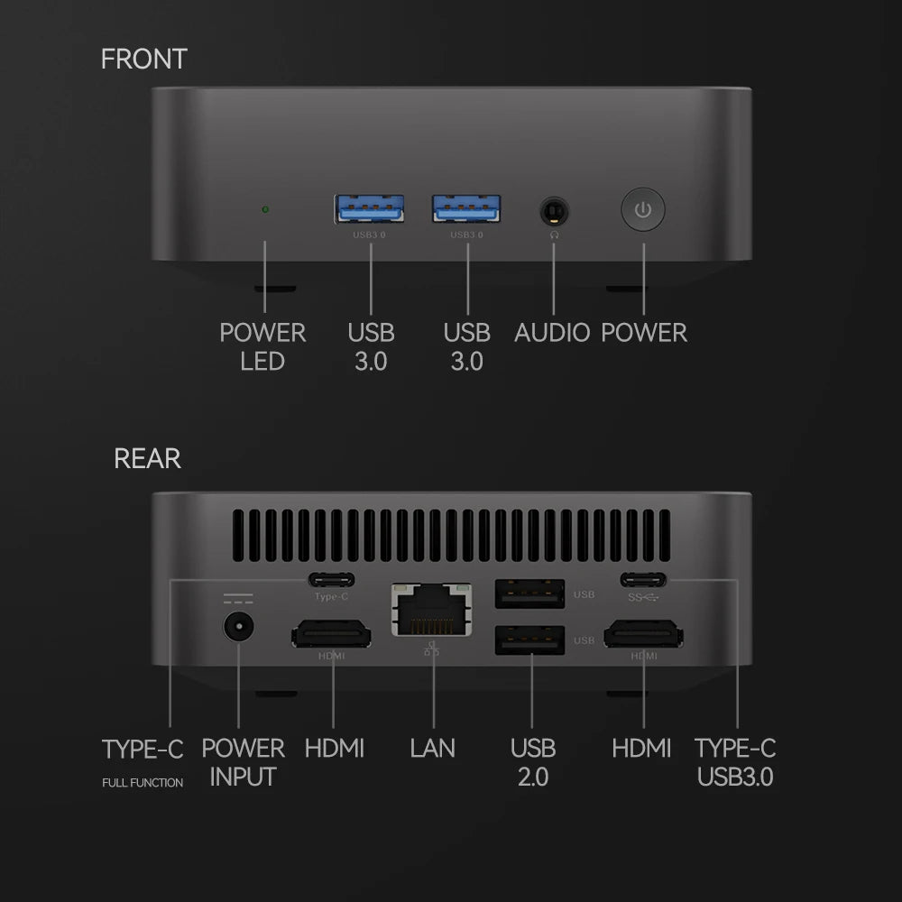 2025 Intel Core i9 8950HK N5095A Mini PC Computer Windows 11 16GB 1TB 2TB 4K Gaming Computer WiFi6 USB Portable Mini Desktop PC