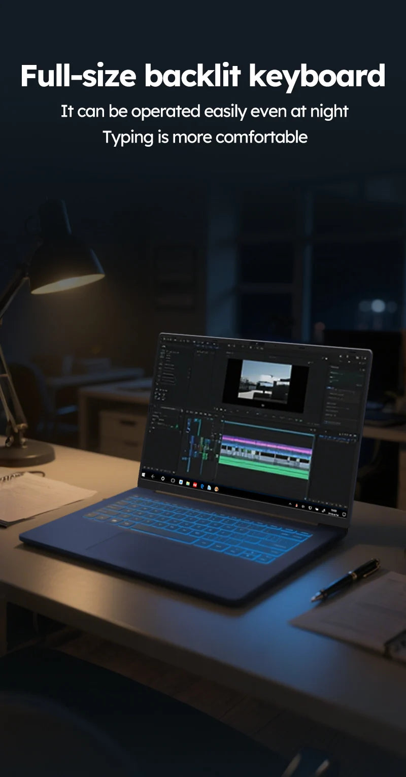 ORANGO 15.6" Gaming Laptop Windows 11 Pro AMD A4-7210U MX350 Discrete Graphics 16GB 512GB IPS Screen Notebook Computer  PC Gamer